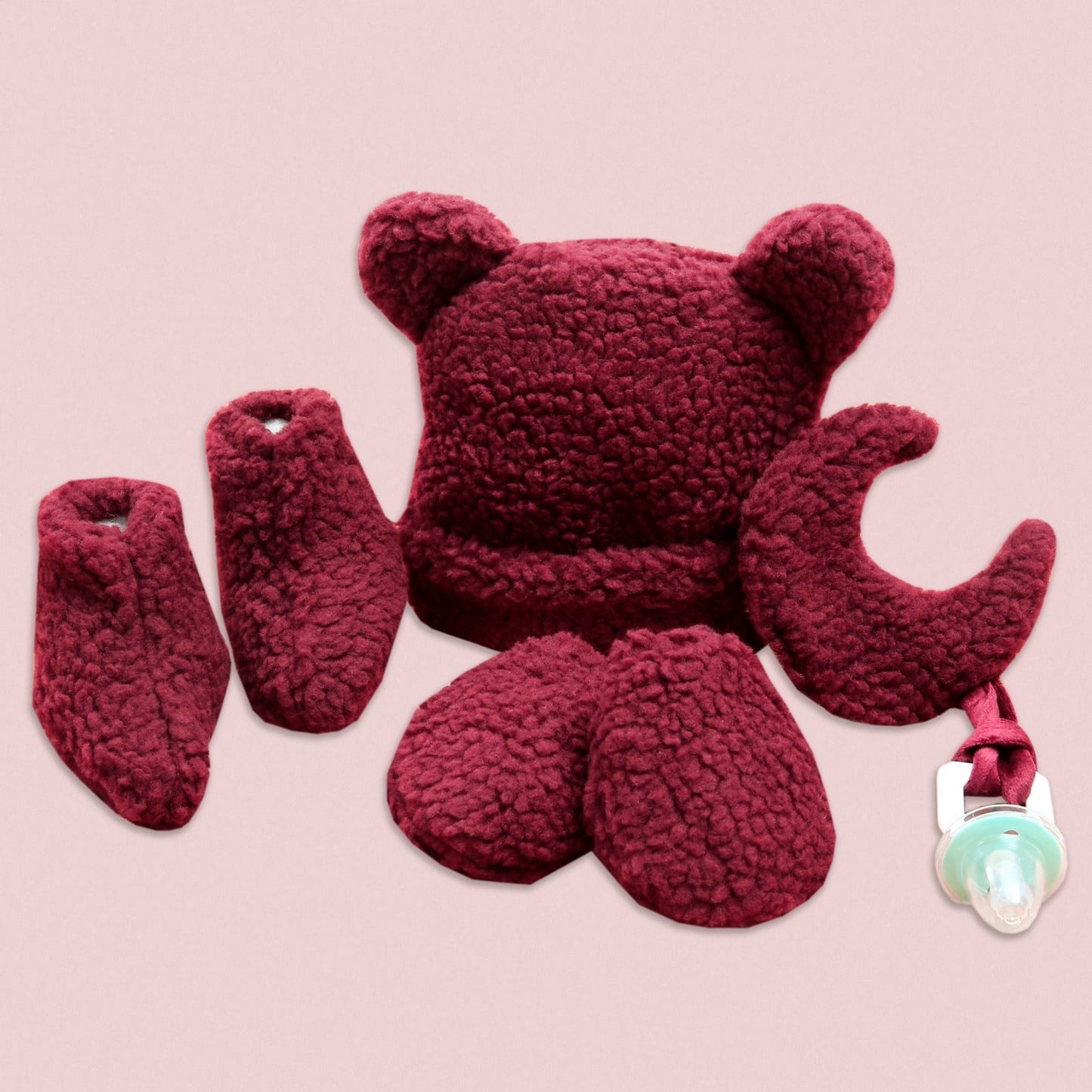 Sherpa Baby Nest Set-Maroon