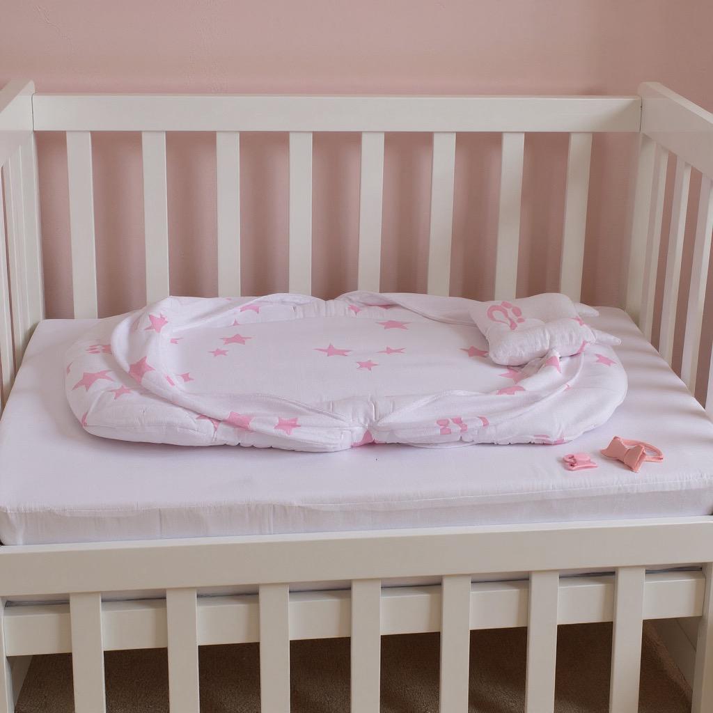 Printed Baby Mosquito Net with Pillow-White Star