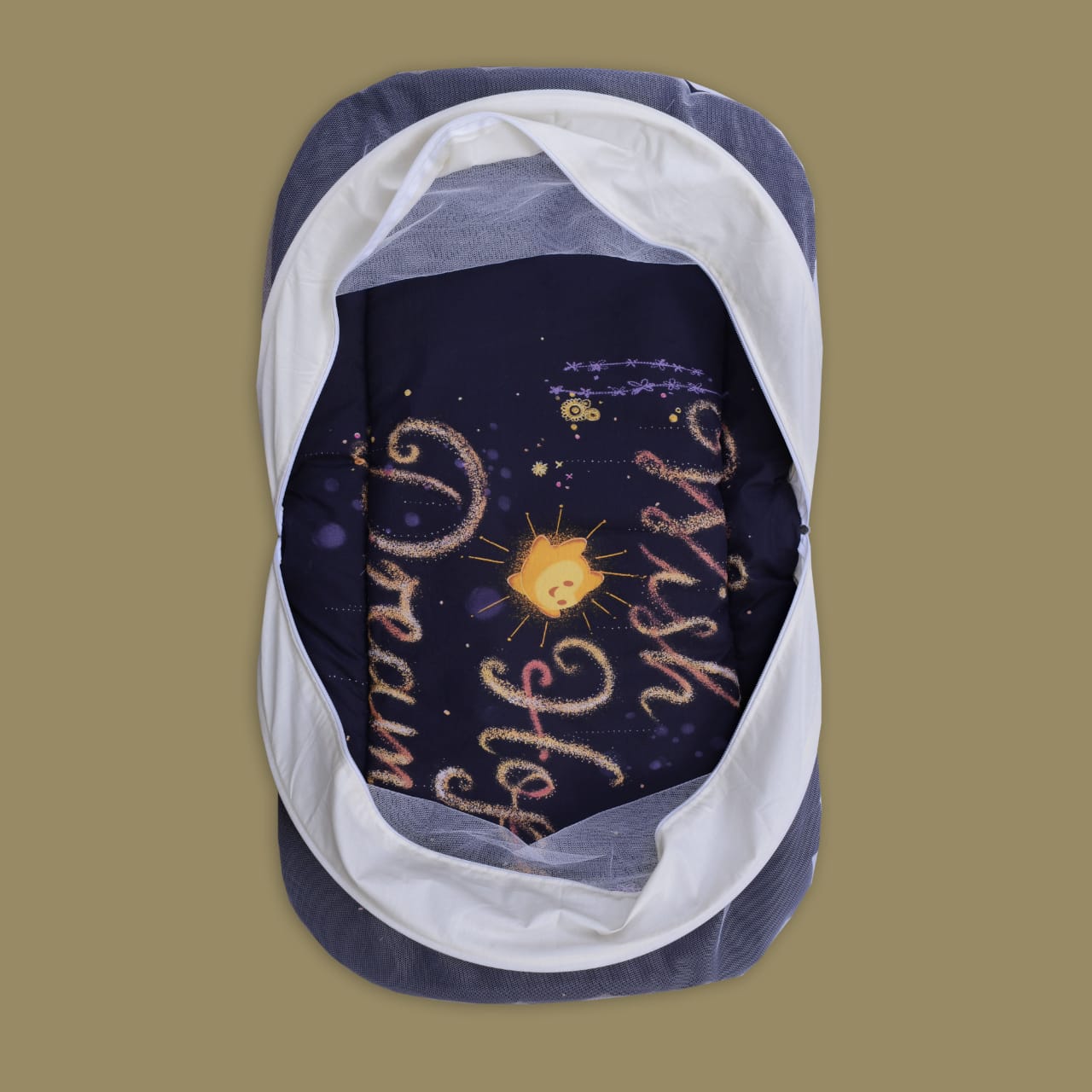 Cotton Baby Bed Set-7 pcs- Blue Dream