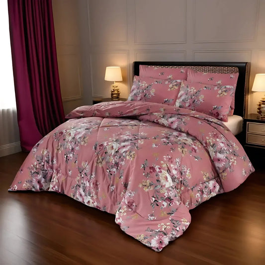 PINK COTTON COMFORTER SET-7PCS