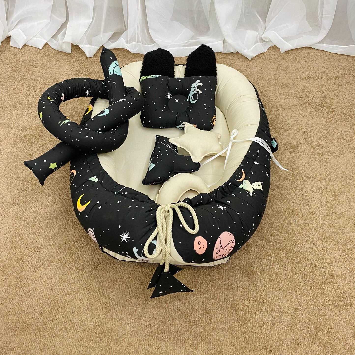 Printed Baby Nest with Hanging road-Galaxy