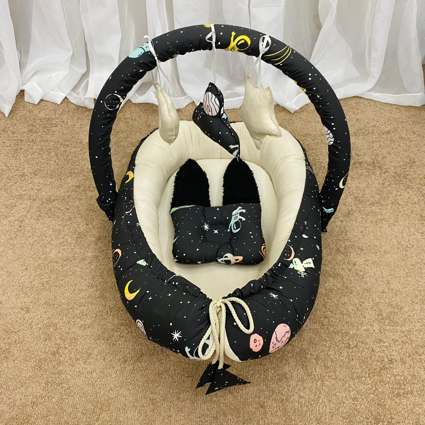 Printed Baby Nest with Hanging road-Galaxy