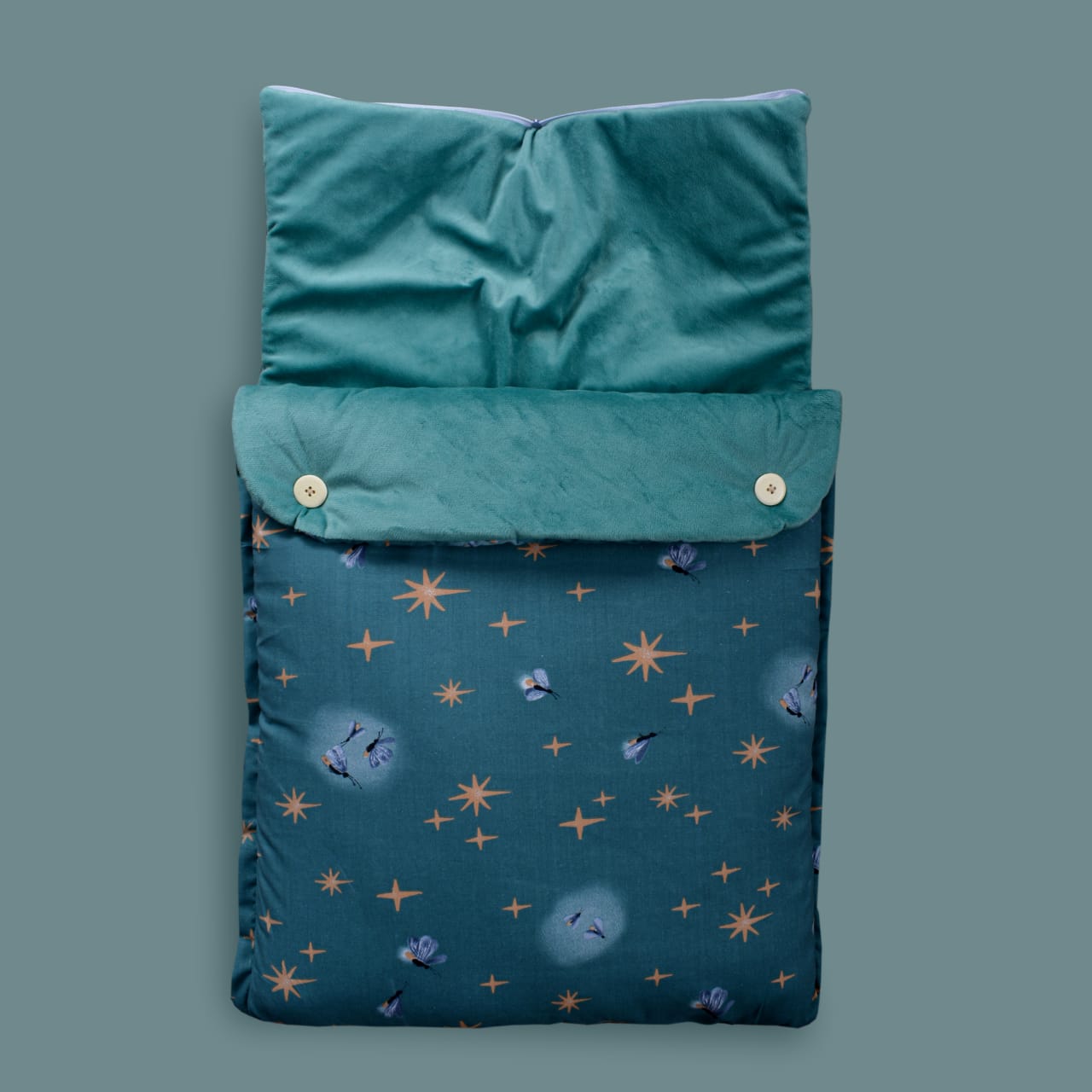 Velvet Hooded Baby Carry Nest- Firefly