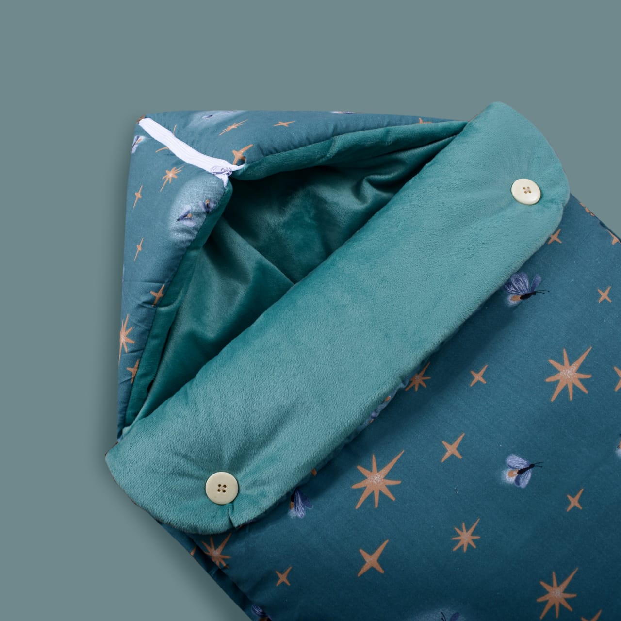 Velvet Hooded Baby Carry Nest- Firefly