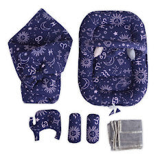 Sun Shine Printed Baby Bed Set-7 Pcs-Blue