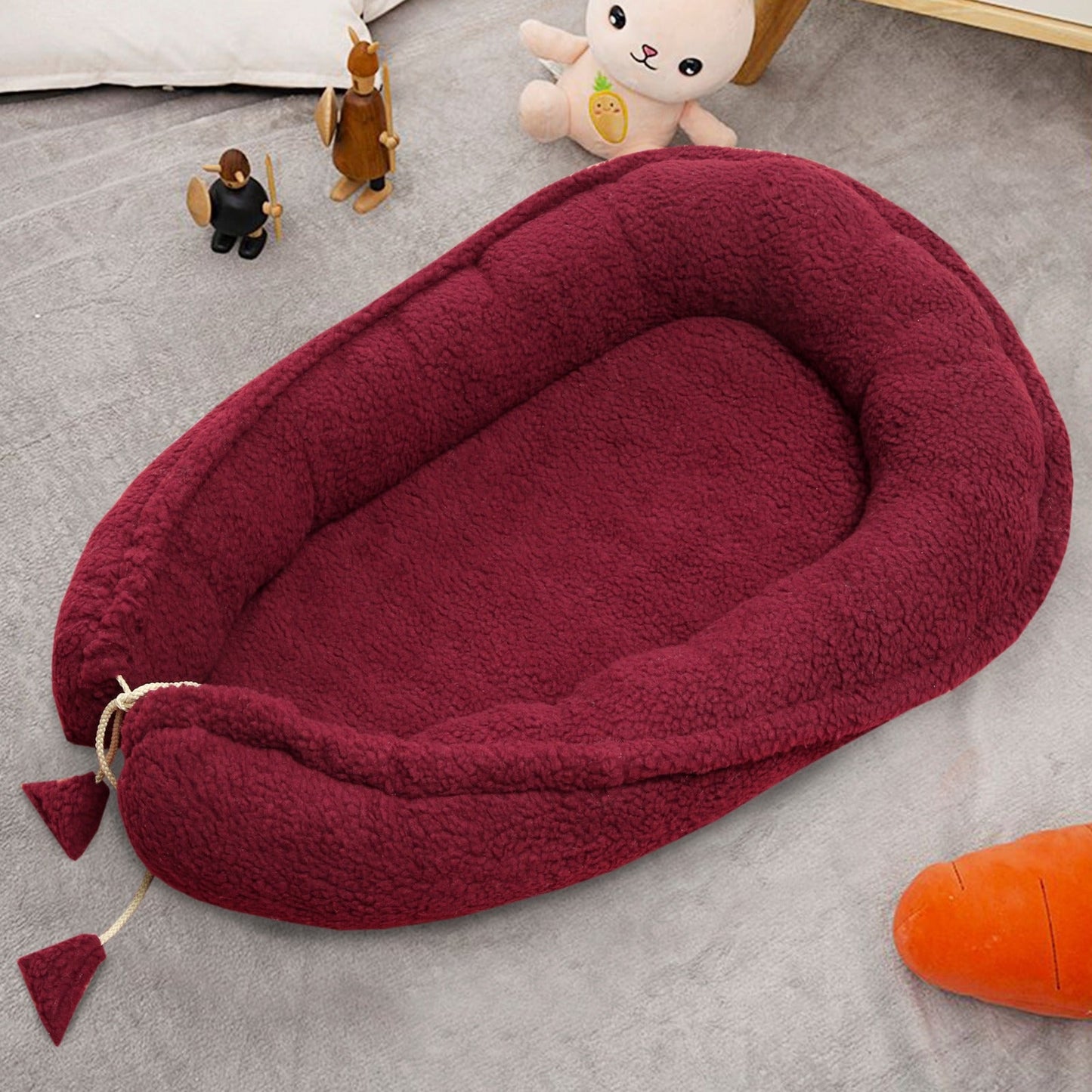 Sherpa Baby Nest Set-Maroon