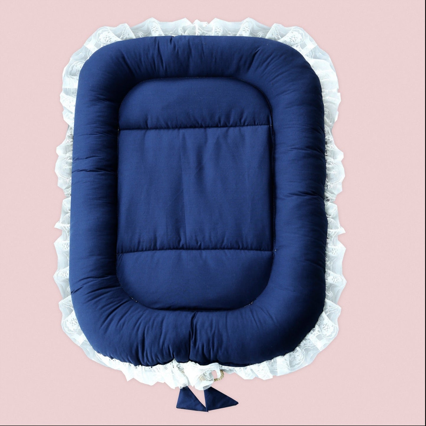 Cotton Baby Nest with Foldable Sleeping Bag- Blue