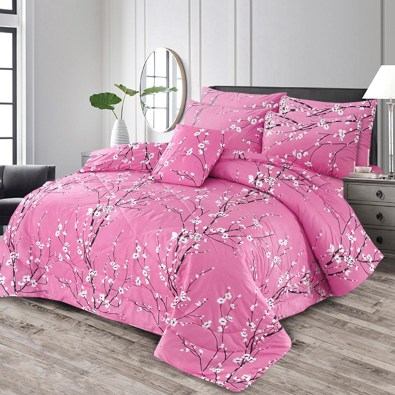 PINK COTTON COMFORTER SET-7PCS