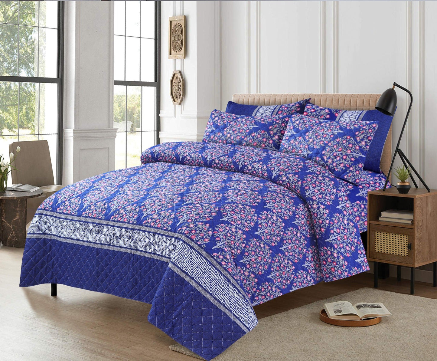 Winter Quilt/Razai Set SH-56 (Heavy polyester Filling)