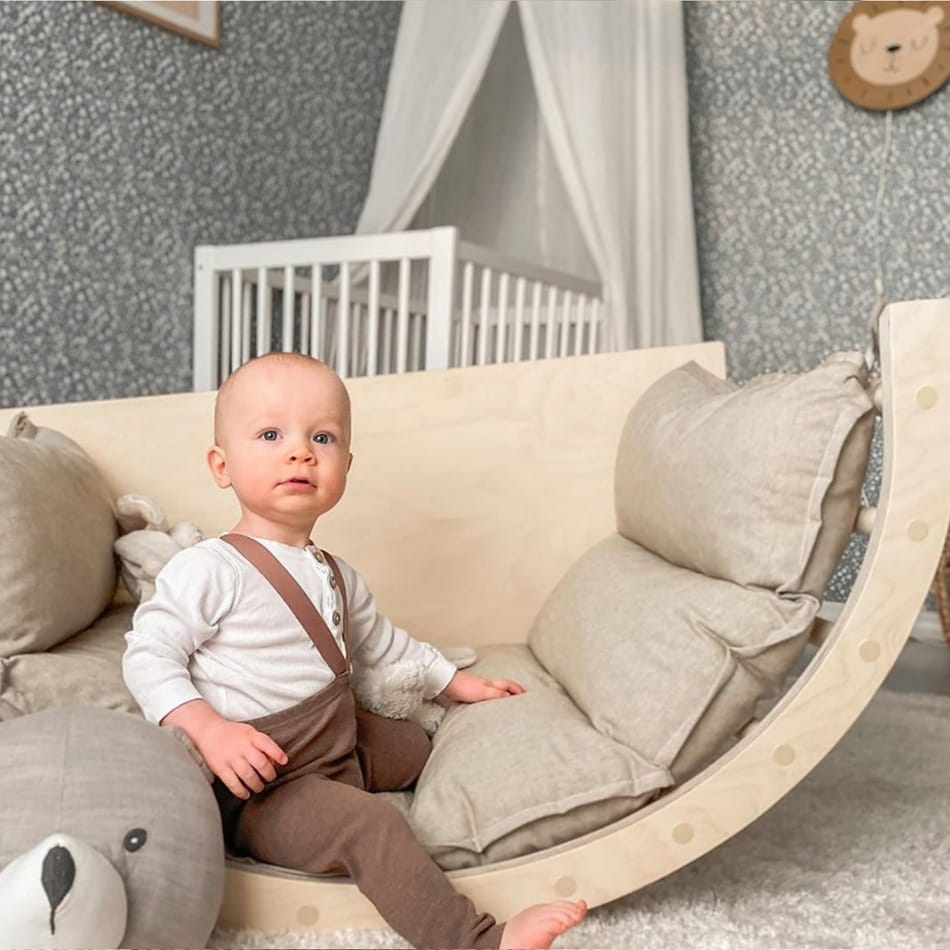 Baby Sensory Training Shake Chair for Children's, Learning Table, Climbing Arch