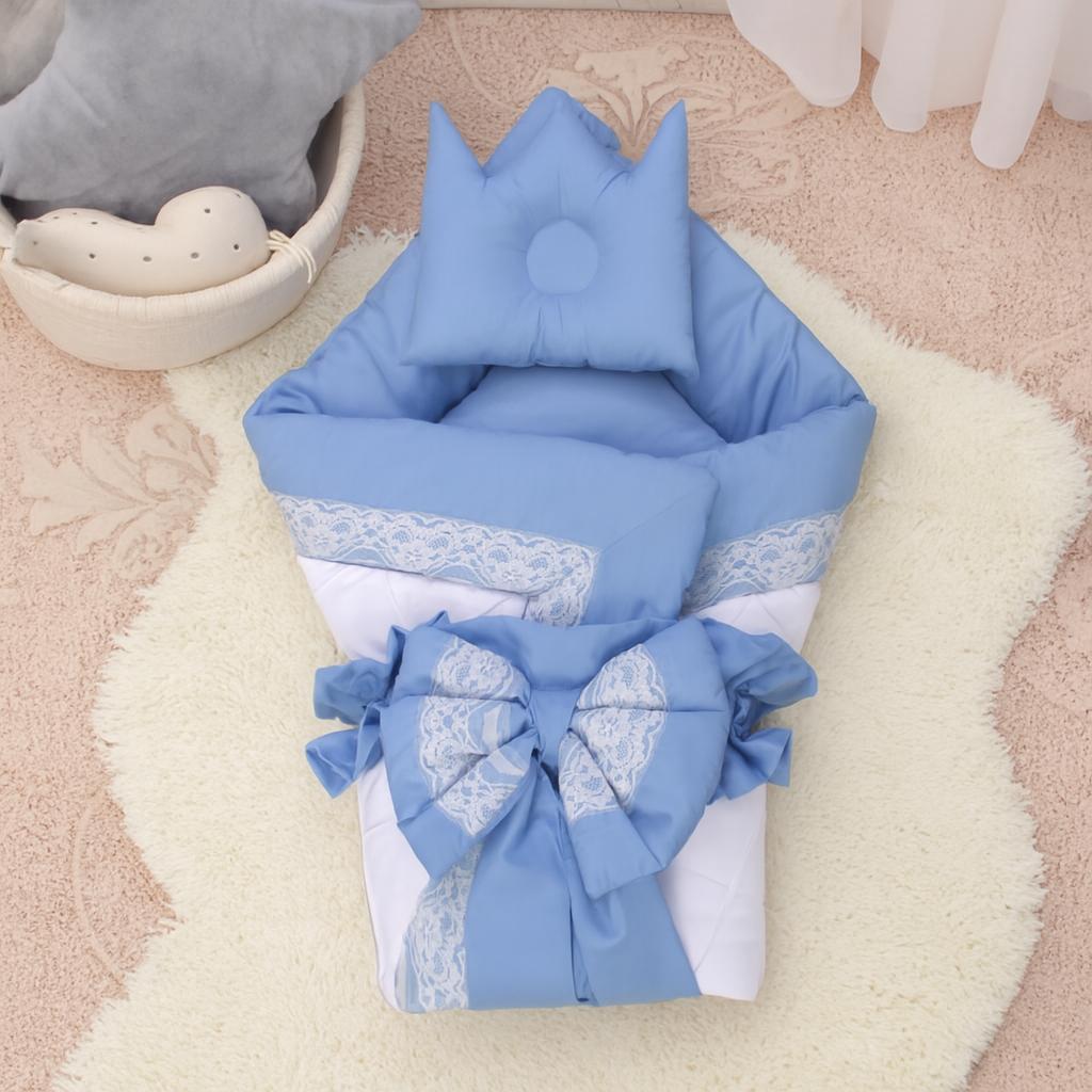 Cotton Baby Foldable Sleeping Bag- Sky Blue