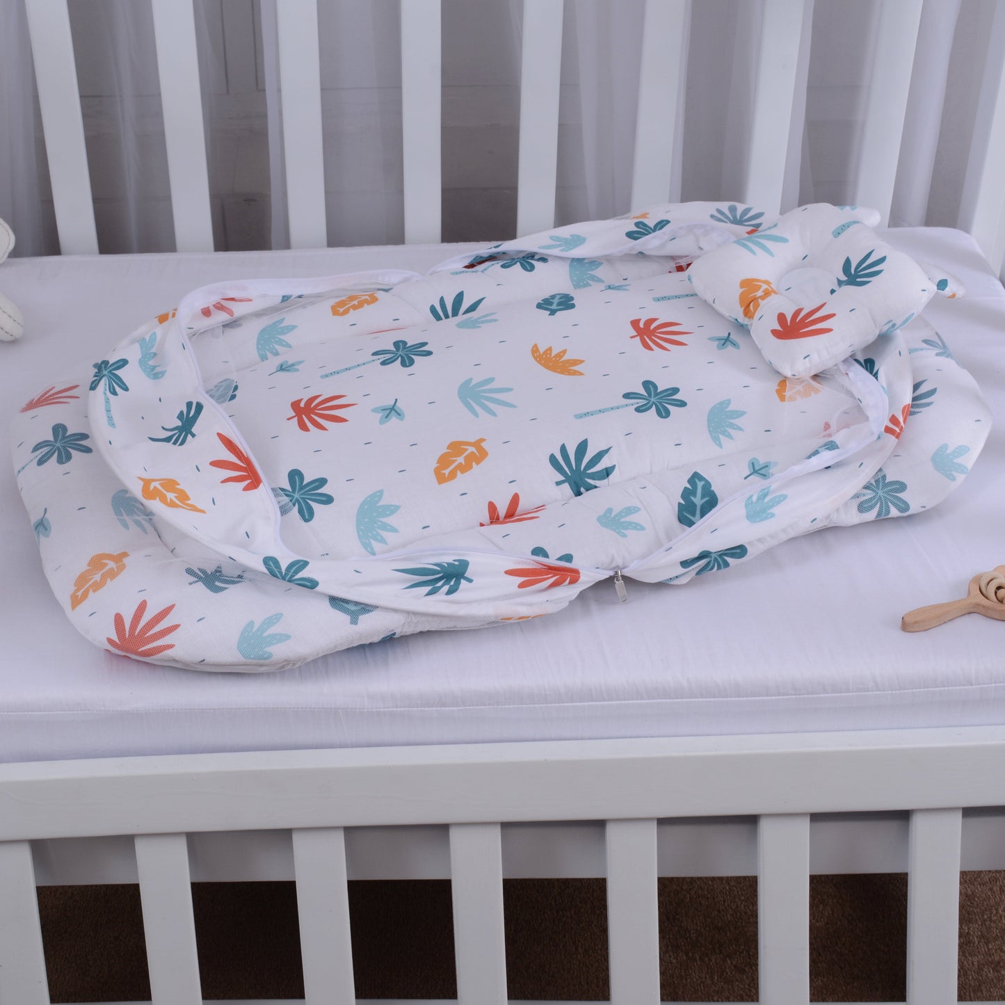 Printed Baby Mosquito Net with Pillow-White Trees