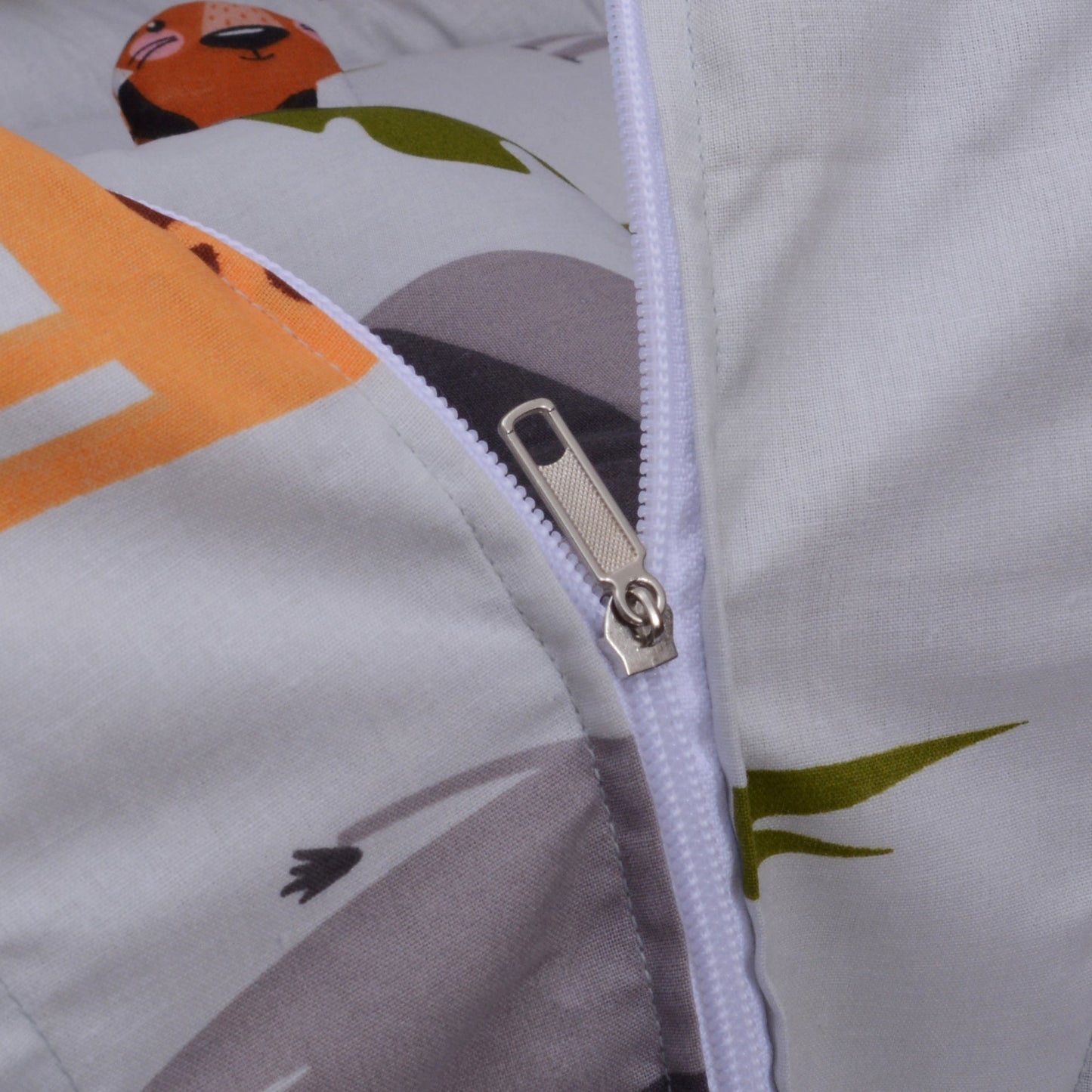 Printed Baby Mosquito Net with Pillow-Gray Jungle