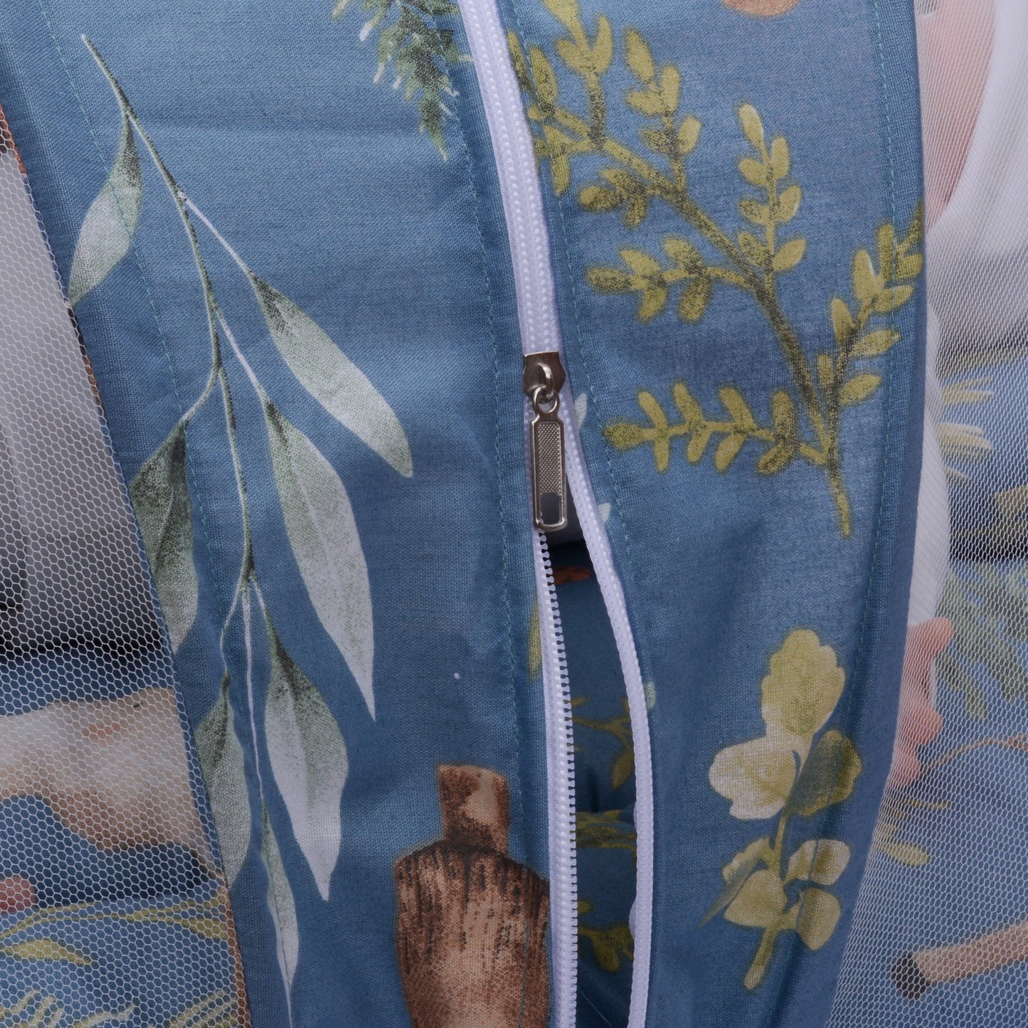 Printed Baby Mosquito Net with Pillow-Green