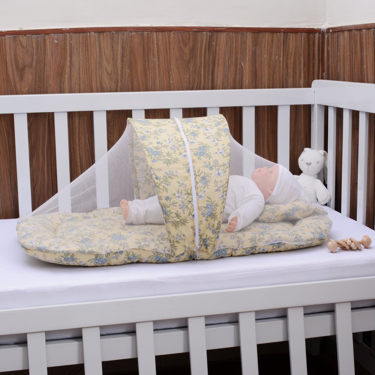 Printed Baby Mosquito Net with Pillow-Floral