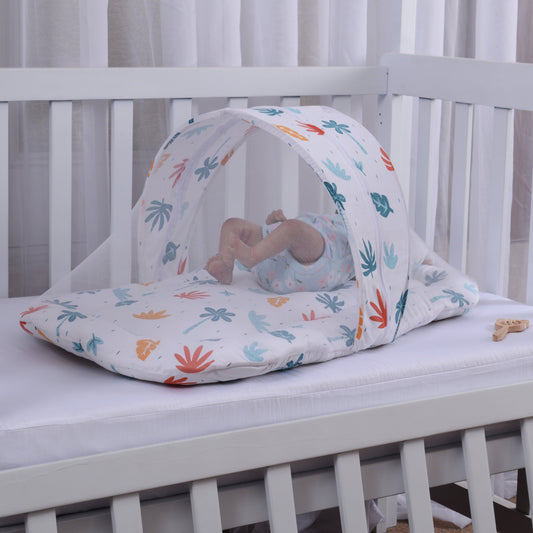 Printed Baby Mosquito Net with Pillow-White Trees