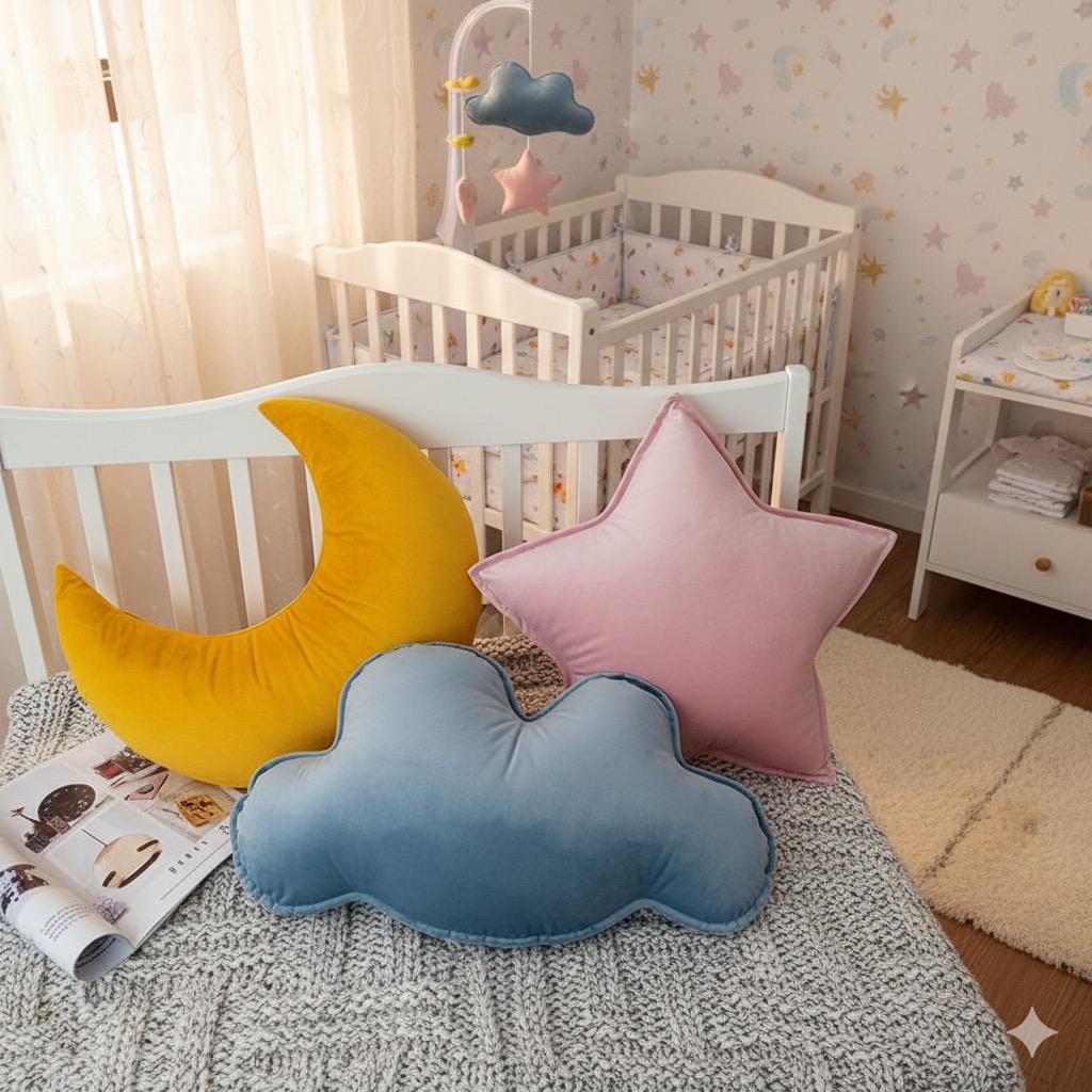Velvet Baby Cushions- Pack of 3